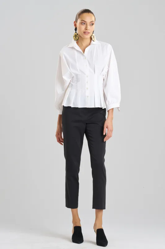 Techno Poplin Pleated Shirt sold by Natori