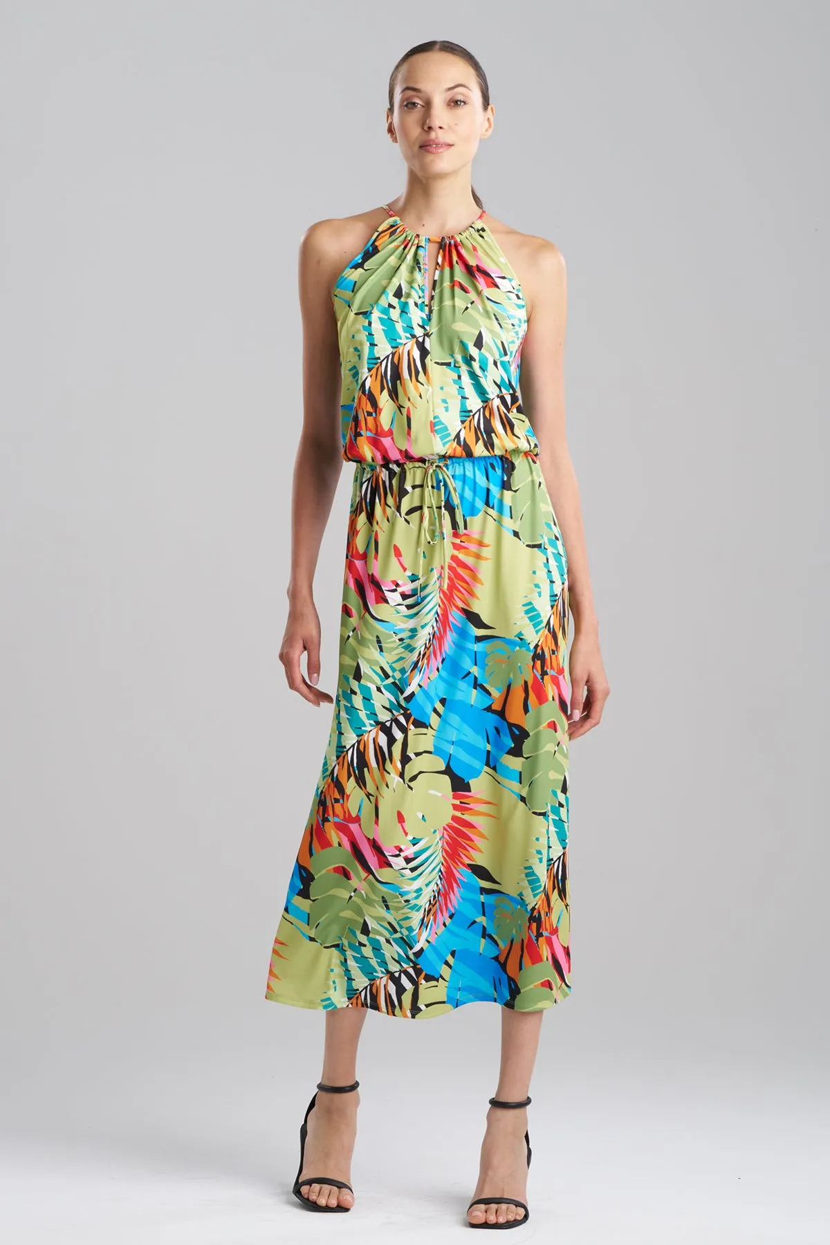 Palms Slinky Knit Halter Maxi Dress sold by Natori