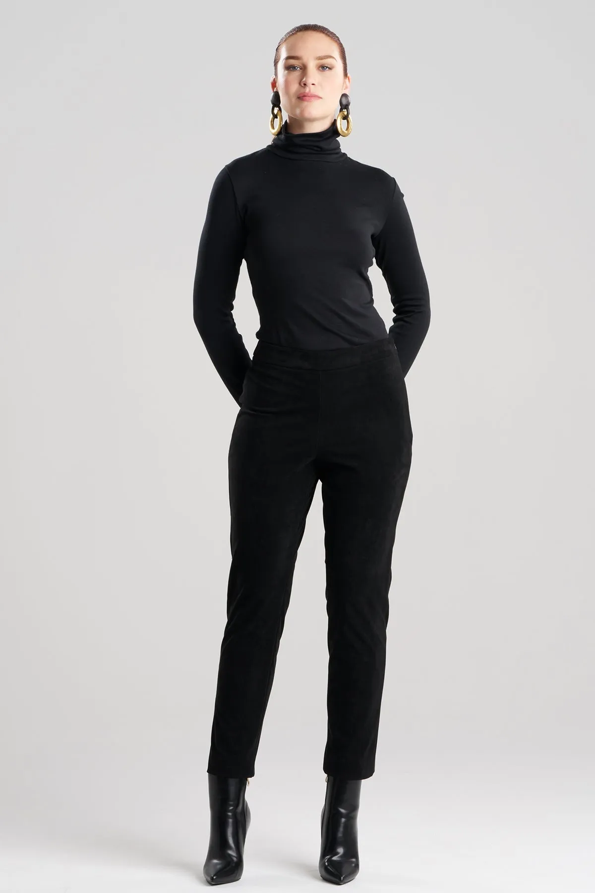 Vegan Luxe Suede Side Zip Ankle Pants sold by Natori