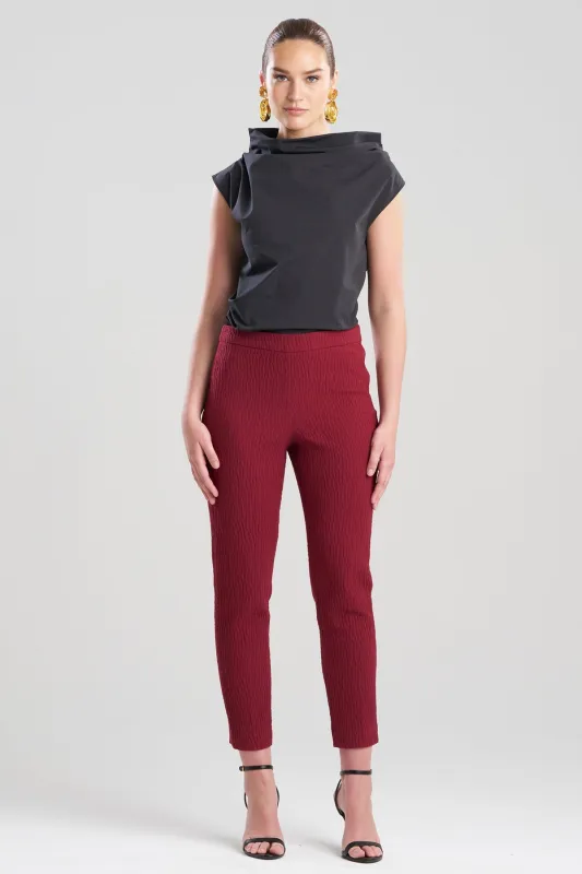 Textured Cotton Jacquard Ankle Pants sold by Natori