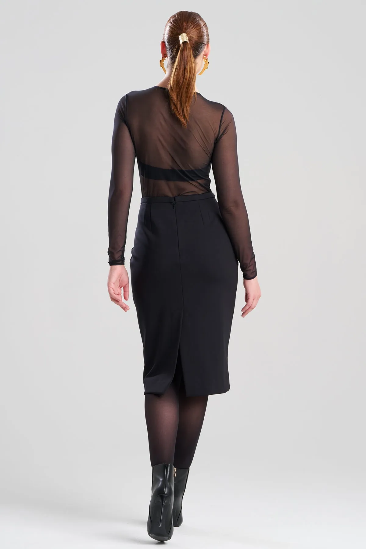 Techno Crepe Pencil Skirt sold by Natori product image thumbnail 3