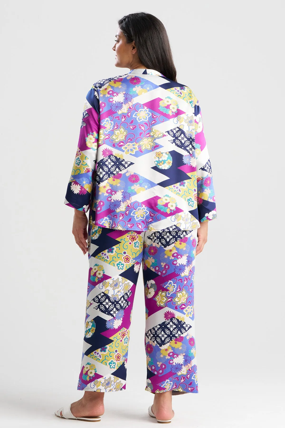 Deco Satin Long Sleeve PJ sold by Natori product image thumbnail 4
