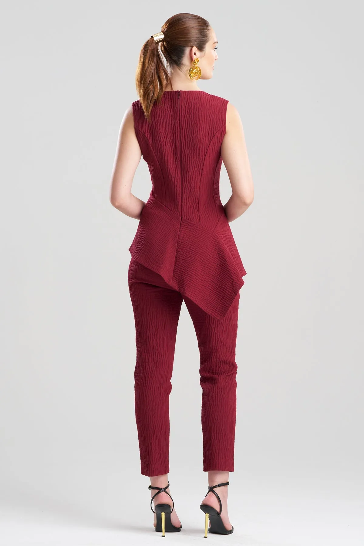 Textured Cotton Jacquard Asymmetric Top sold by Natori product image thumbnail 2