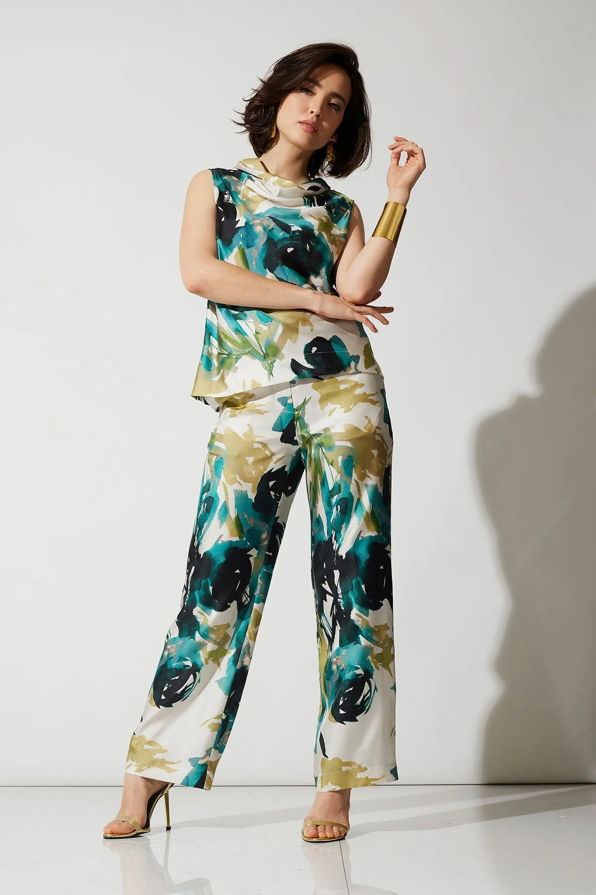 Mira Silk Twill Belted Funnel Neck Top sold by Natori product image thumbnail 4