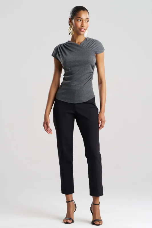 Layering Jersey Rouched Cap Sleeve Top sold by Natori