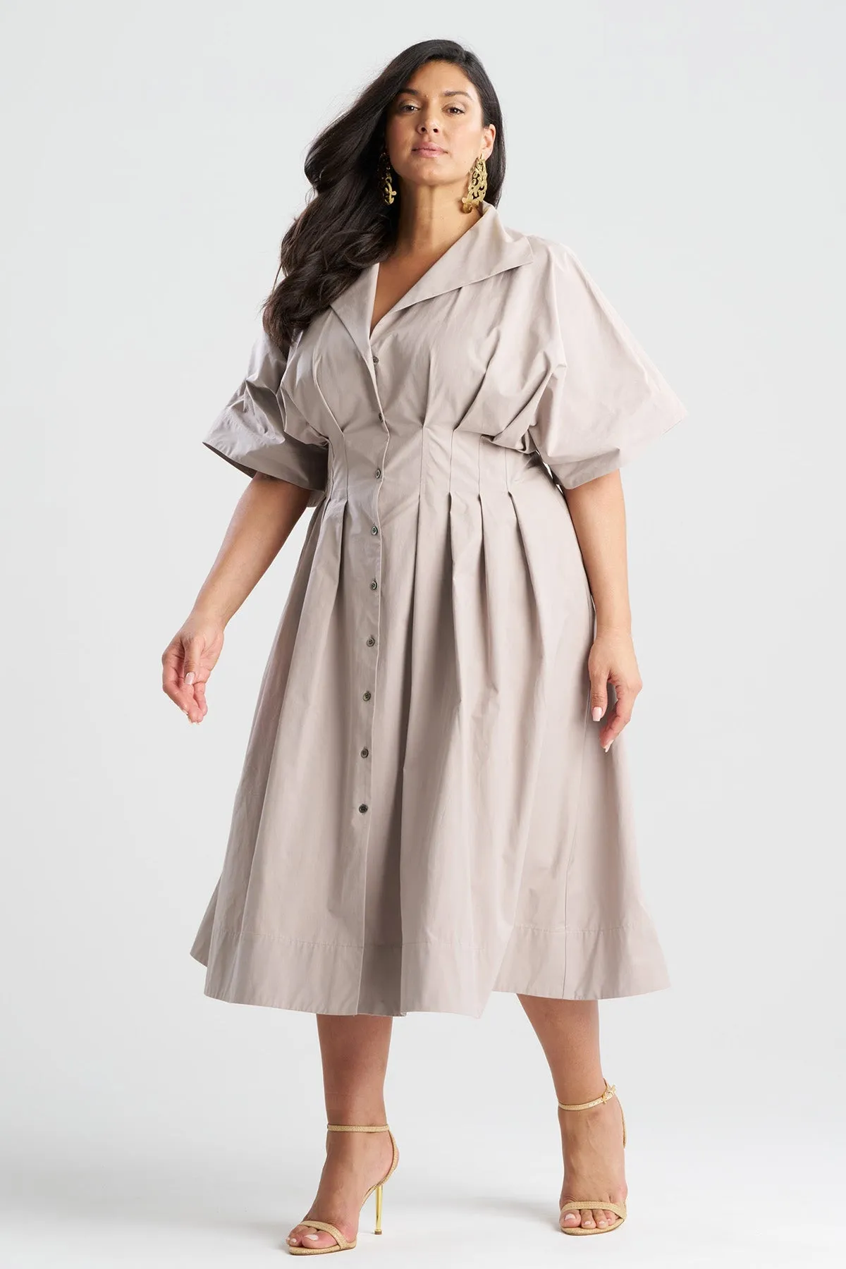 Tech Cotton Taffeta Collar Dress sold by Natori product image thumbnail 4