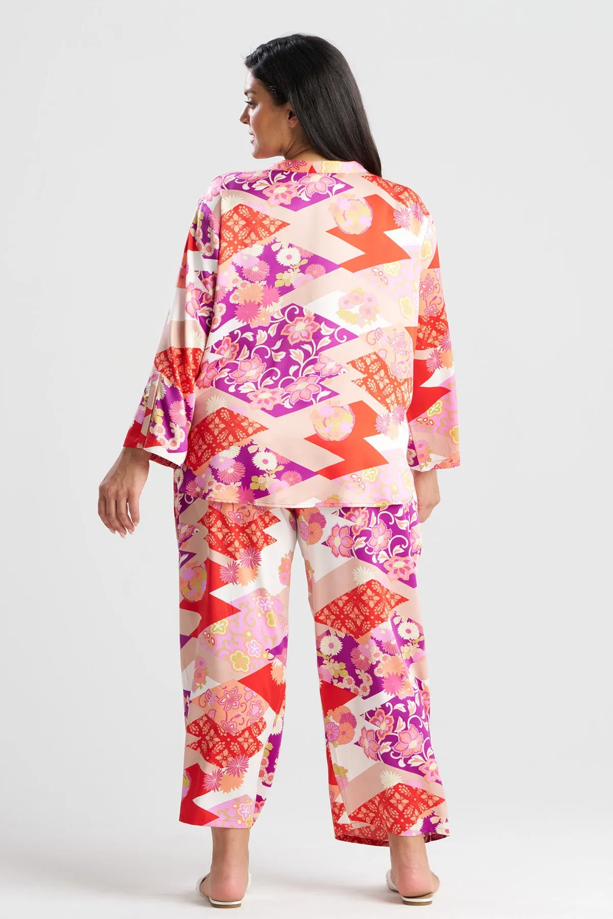 Deco Satin Long Sleeve PJ sold by Natori product image thumbnail 4