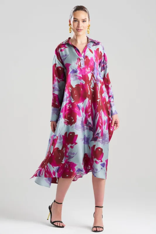 Mira Silk Twill Oversized Shirt Dress sold by Natori