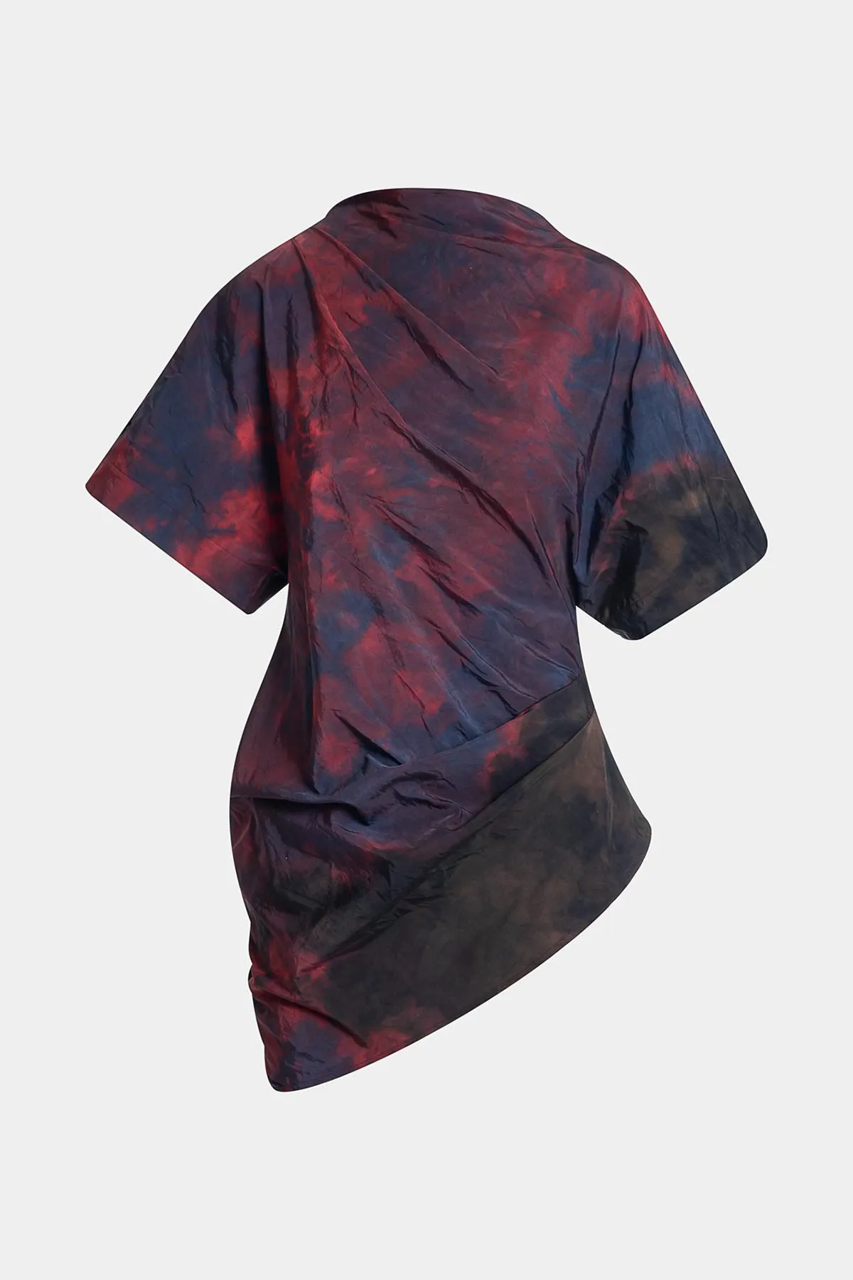 Niji Tie Dye Taffeta Asymmetric Draped Top sold by Natori product image thumbnail 2