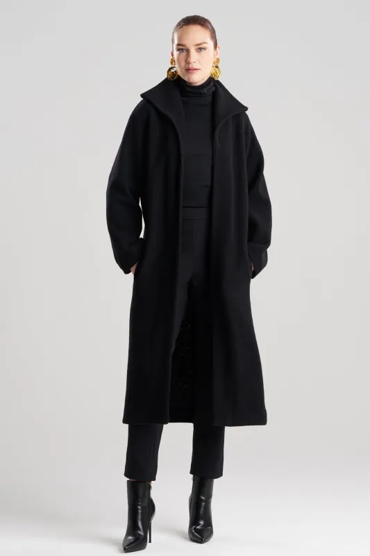 Boiled Wool Stand Collar Coat sold by Natori
