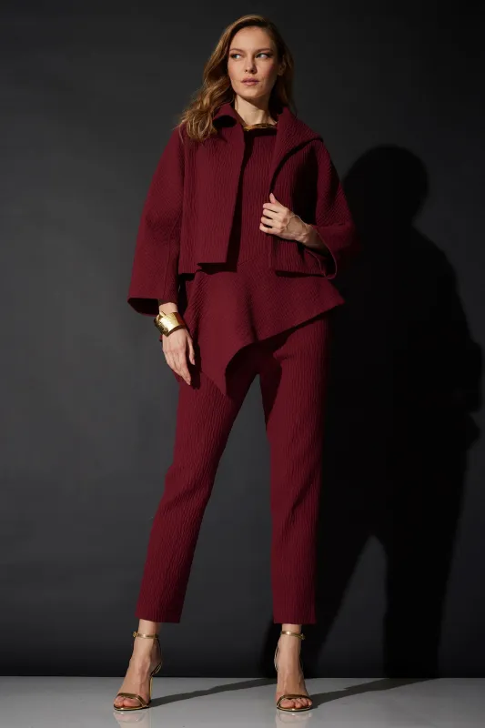 Textured Cotton Jacquard Stand Collar Jacket sold by Natori