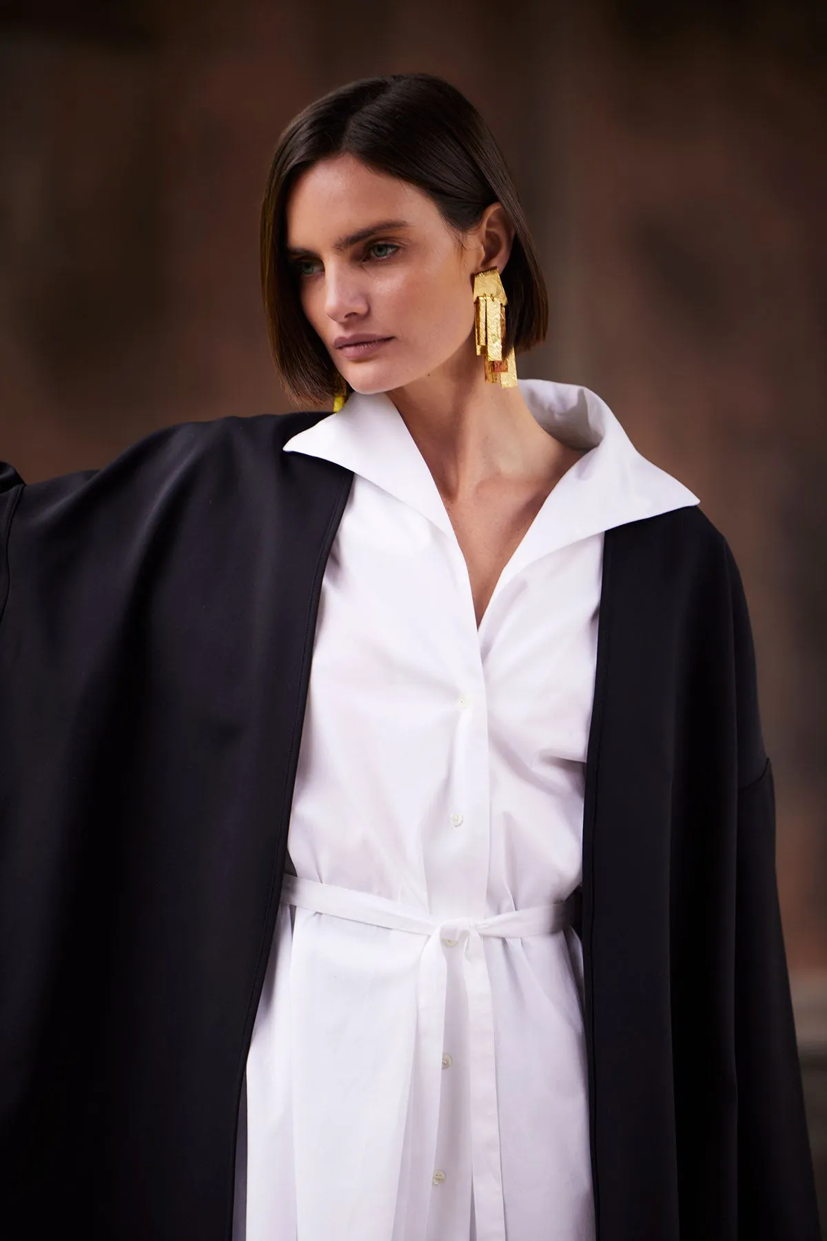 Techno Crepe Trapeze Coat sold by Natori product image thumbnail 4