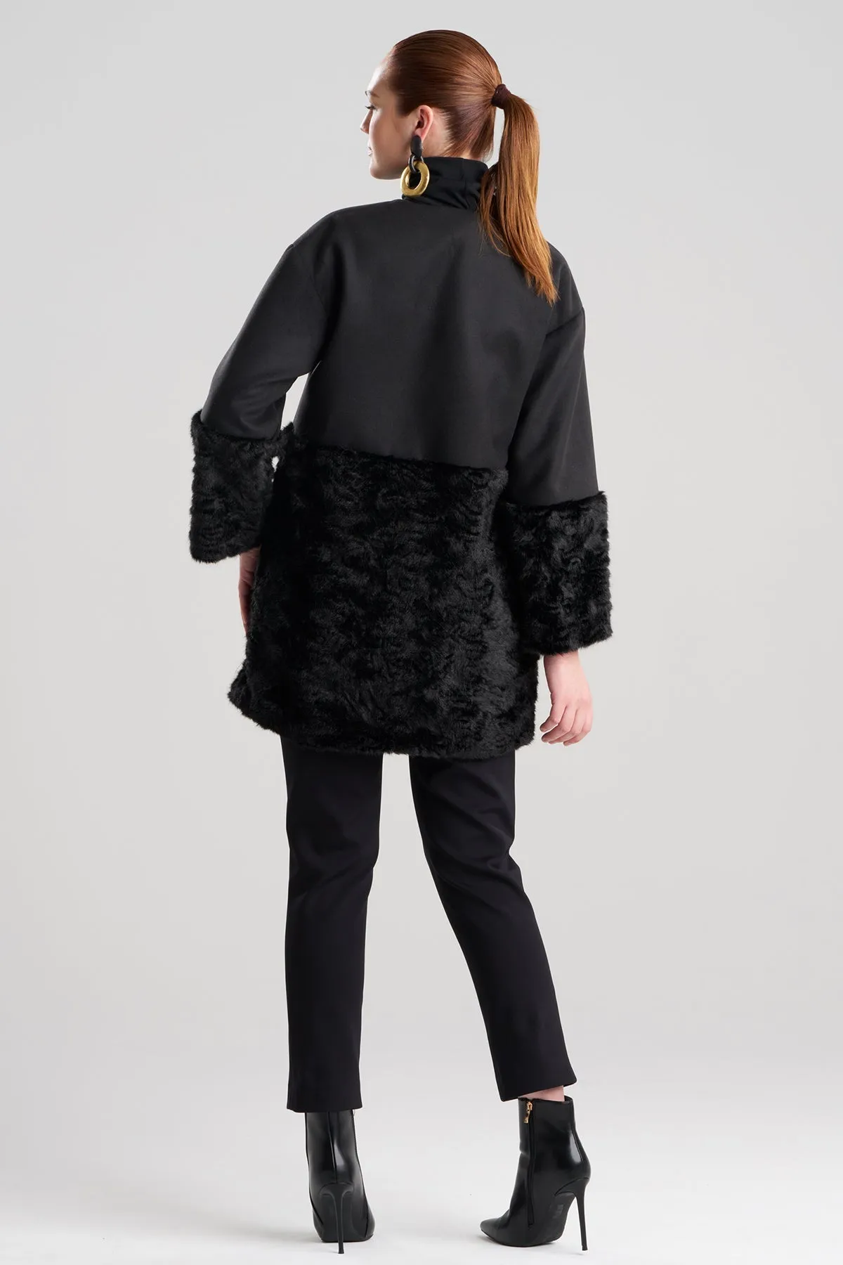 Felt Astrakhan Coat sold by Natori product image thumbnail 3