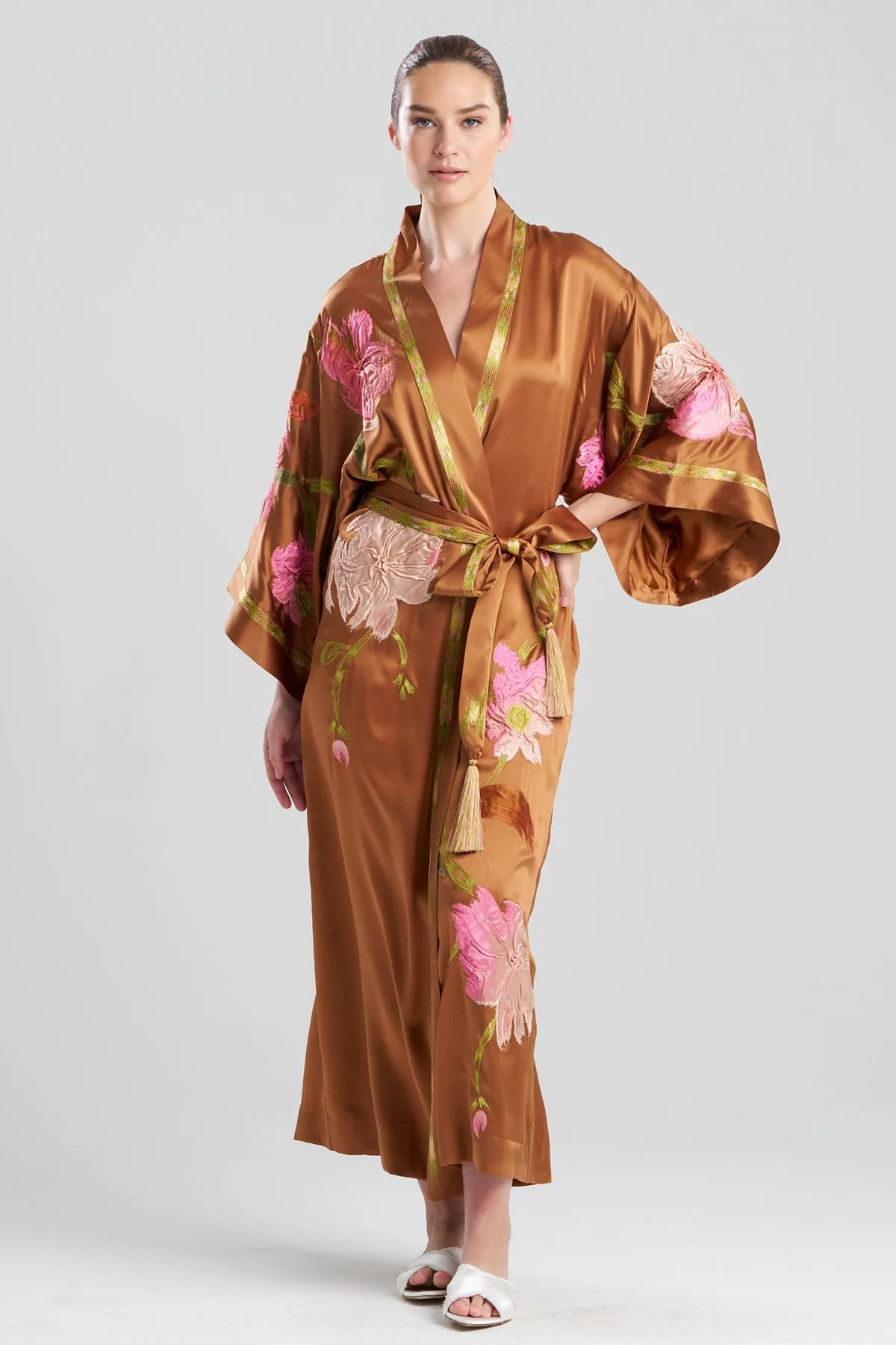 Couture Brushstroke Embroidered Silk Robe sold by Natori product image thumbnail 2