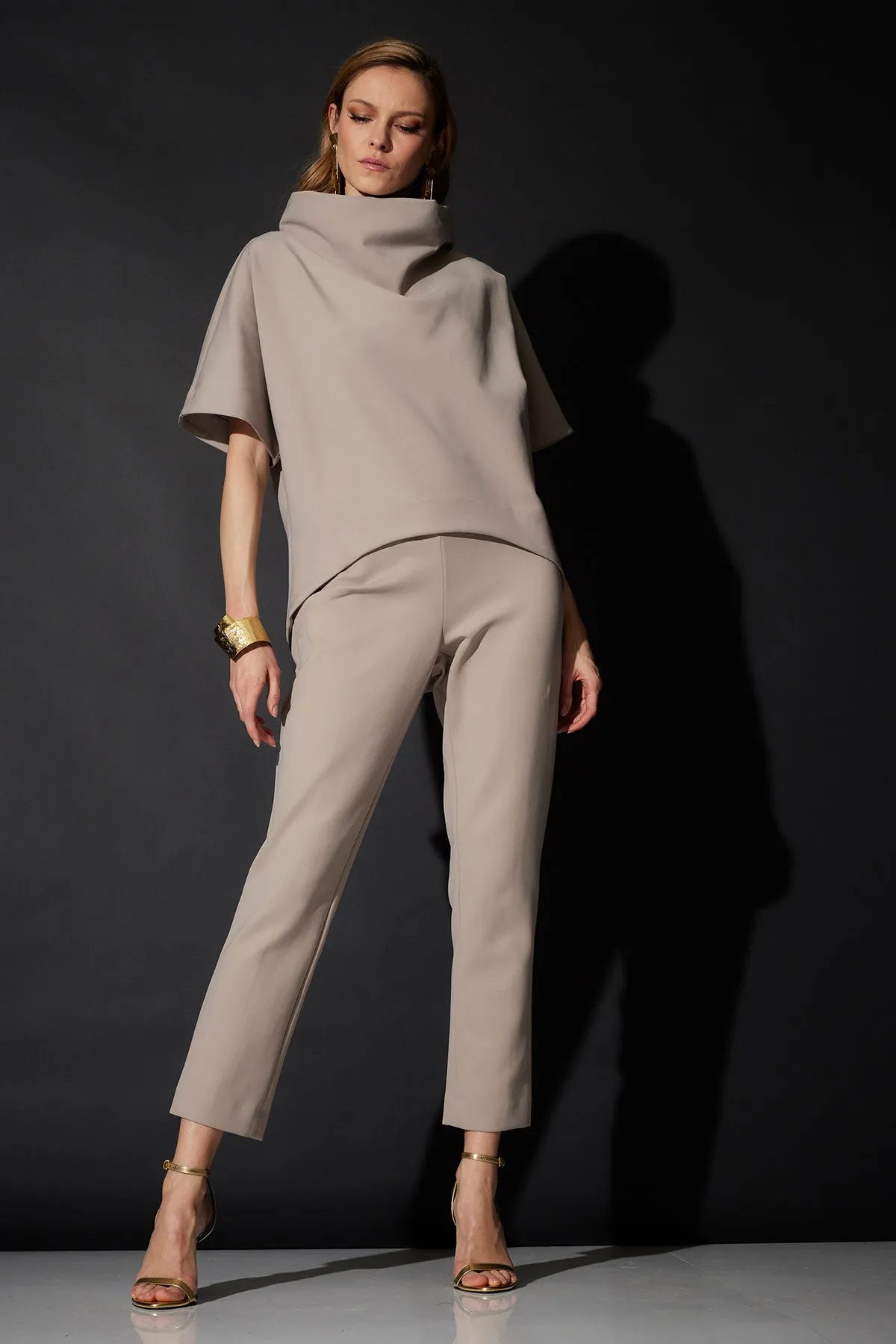 Techno Crepe Funnel Neck High Low Top sold by Natori product image thumbnail 4