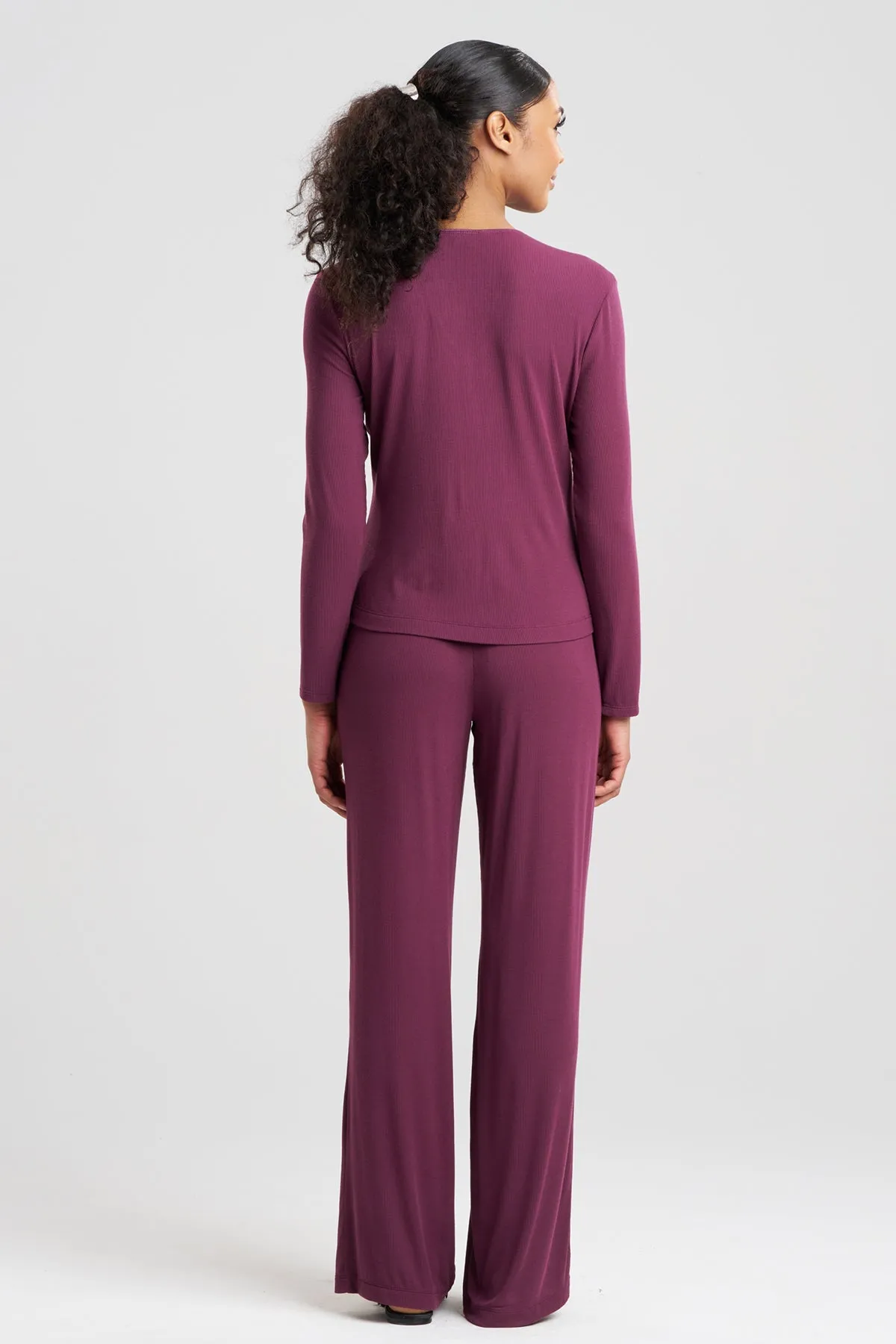 Rib Essentials V-Neck Long Sleeve PJ sold by Natori product image thumbnail 2