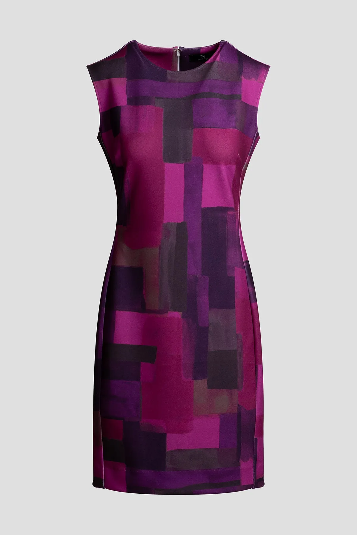 Color Block Knit Crepe Sheath Dress sold by Natori product image thumbnail 4