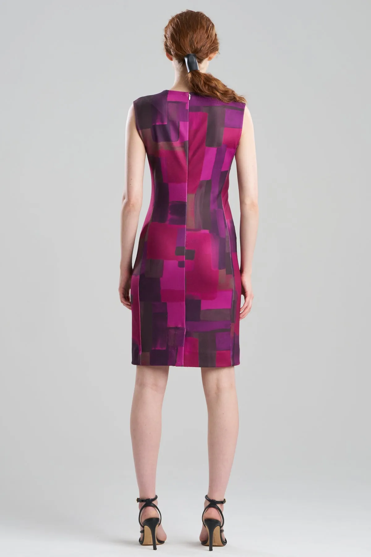 Color Block Knit Crepe Sheath Dress sold by Natori product image thumbnail 3