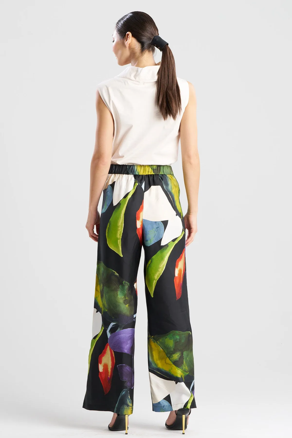 Yoru Silk Twill Wide Pull On Pants sold by Natori product image thumbnail 2