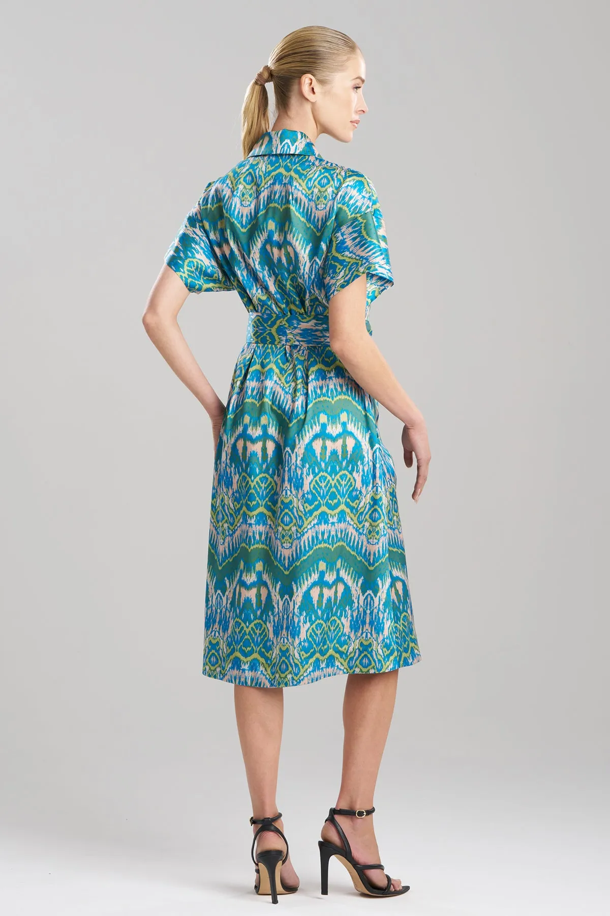 Tau Ikat Silky Twill Shirtdress sold by Natori product image thumbnail 2