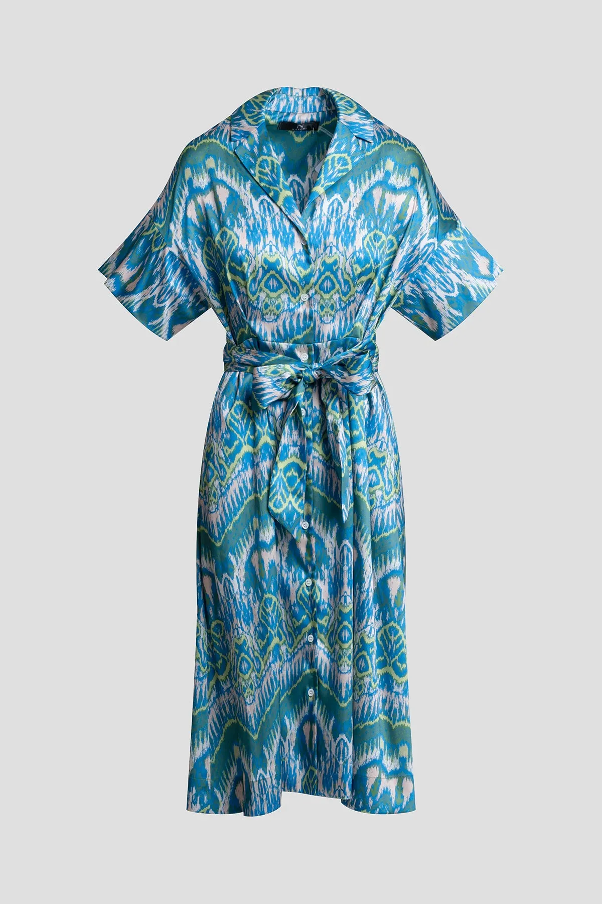 Tau Ikat Silky Twill Shirtdress sold by Natori product image thumbnail 3