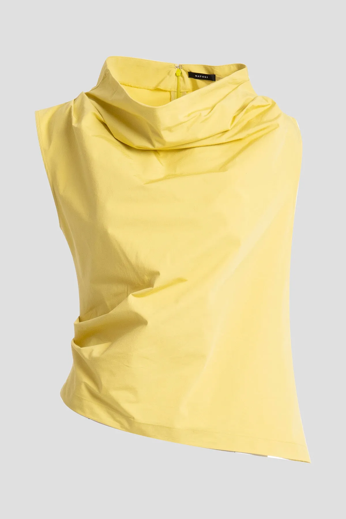 Tech Cotton Taffeta Asymmetric Funnel Neck Top sold by Natori product image thumbnail 5