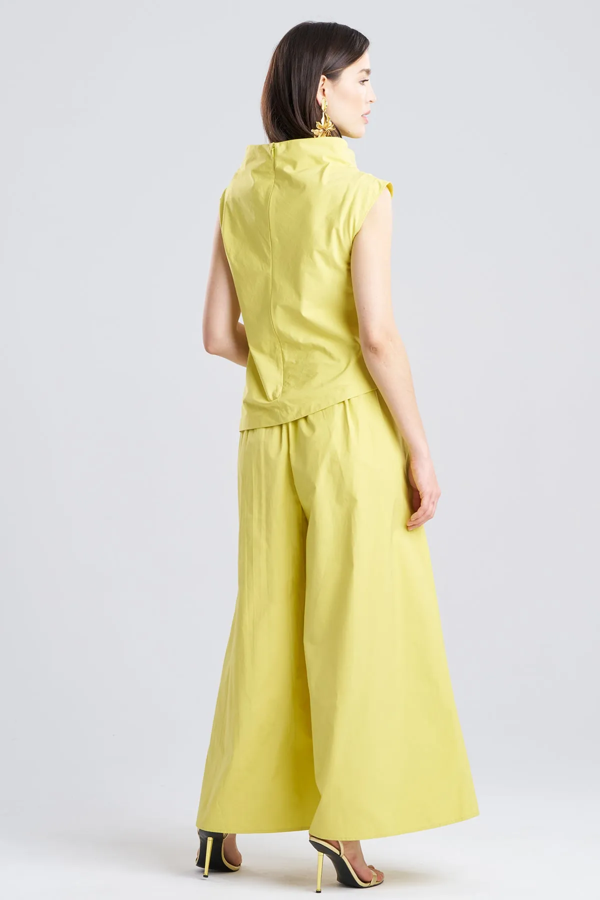 Tech Cotton Taffeta Asymmetric Funnel Neck Top sold by Natori product image thumbnail 3