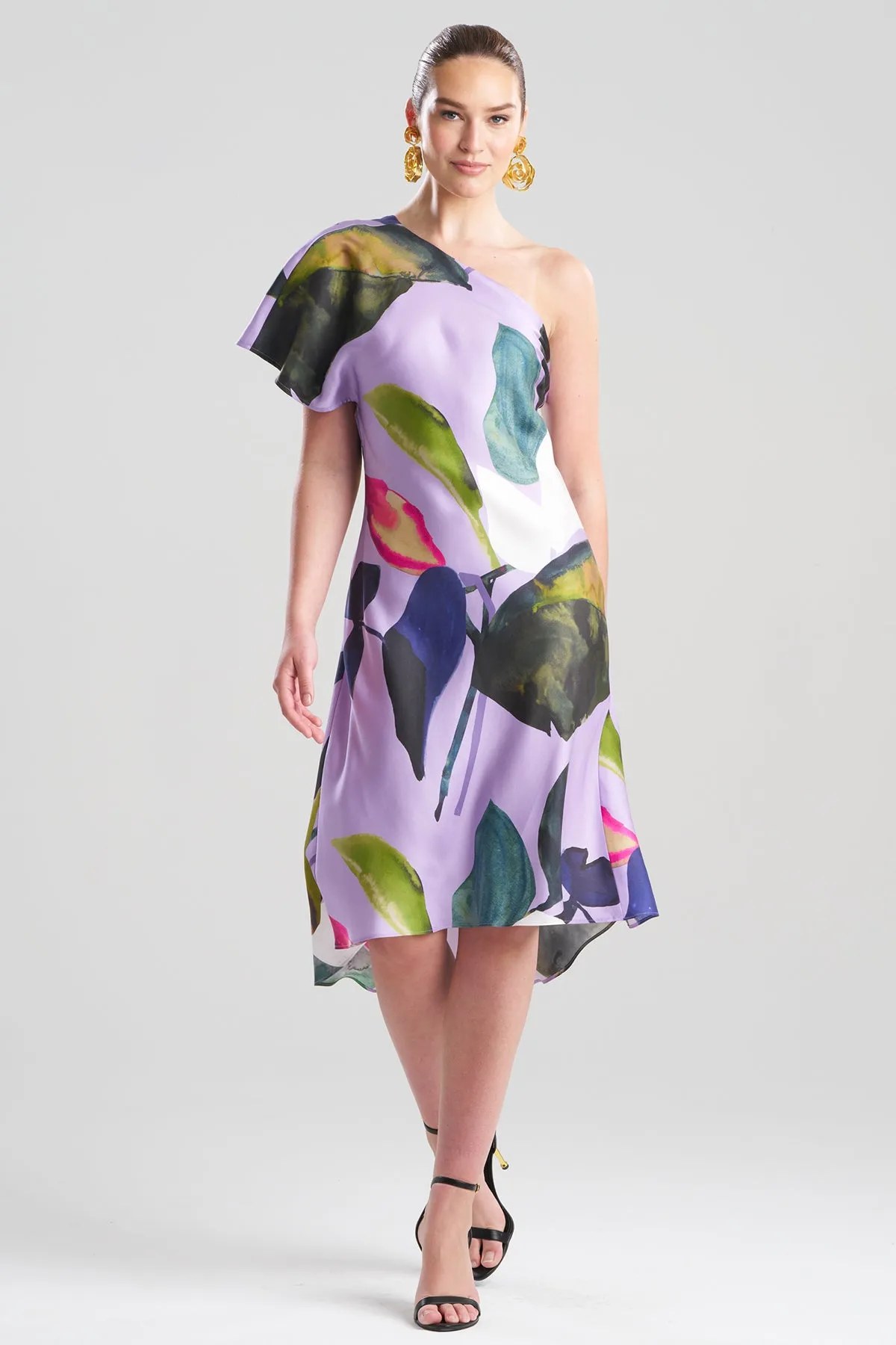 Yoru Silk Twill One Shoulder Dress sold by Natori product image thumbnail 2