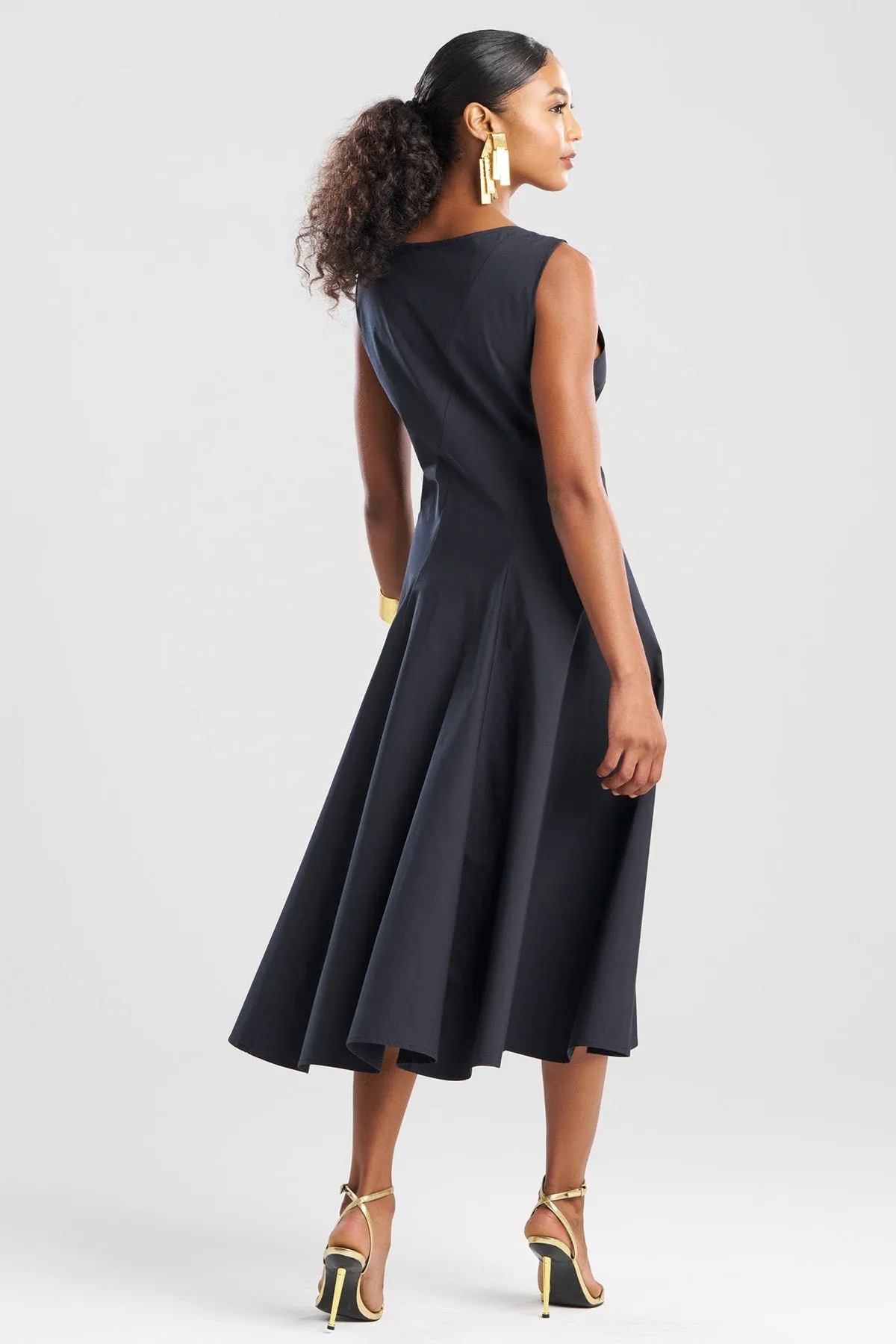 Tech Cotton Taffeta Asymmetrical Seam Dress sold by Natori product image thumbnail 2