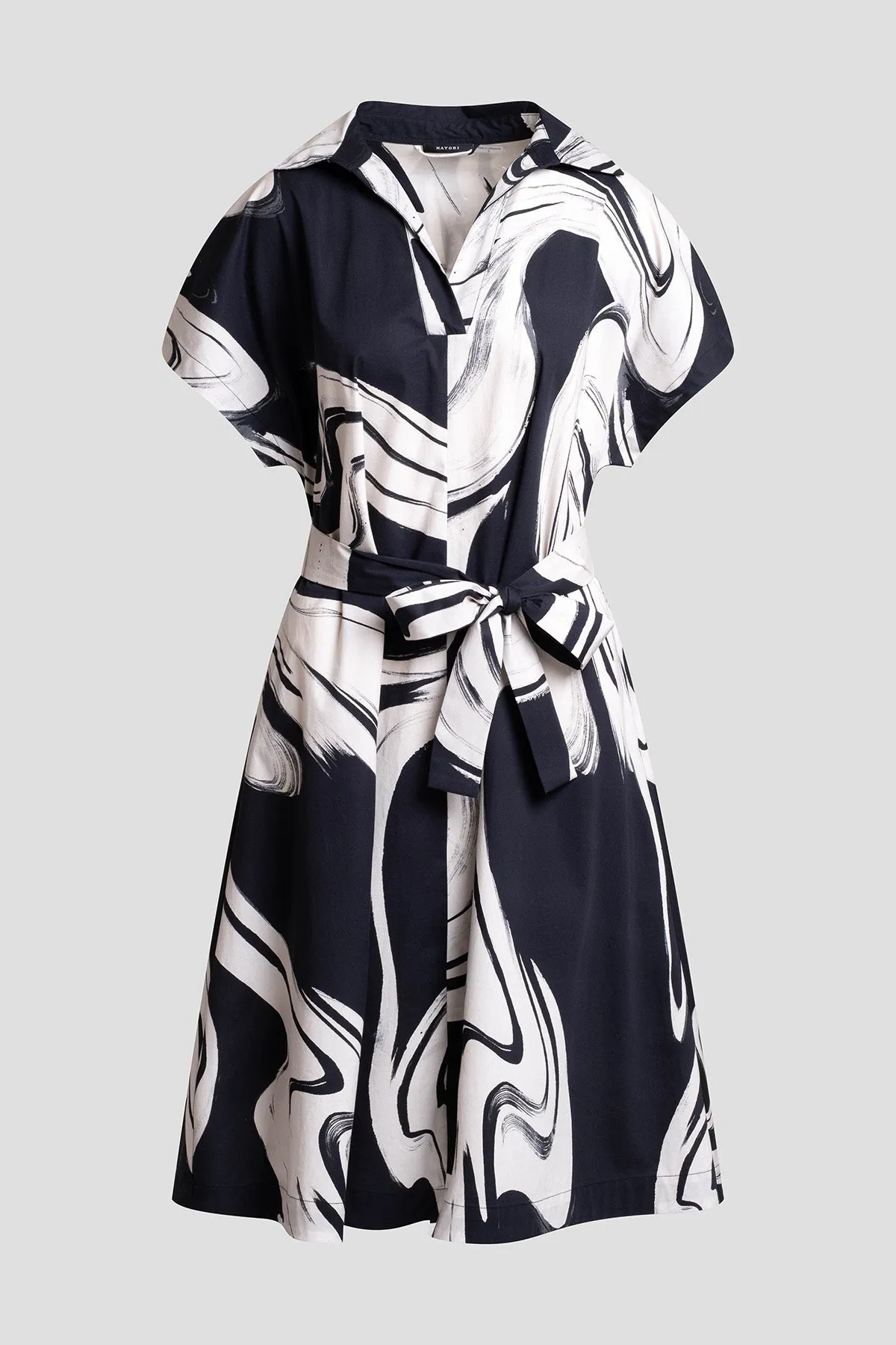 Kaze Cotton Short Sleeve Trapeze Dress sold by Natori product image thumbnail 5