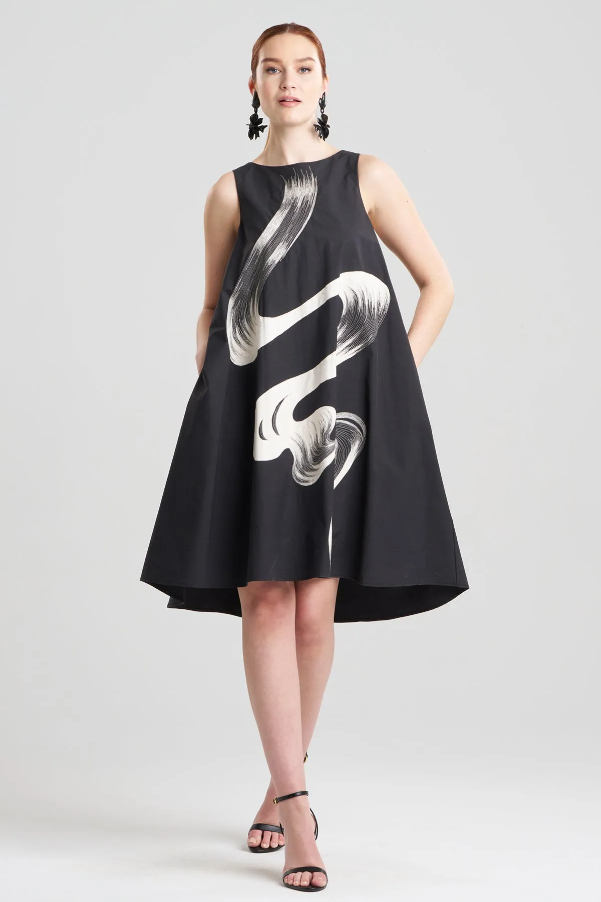 Tech Cotton Taffeta Asymmetric Dress sold by Natori