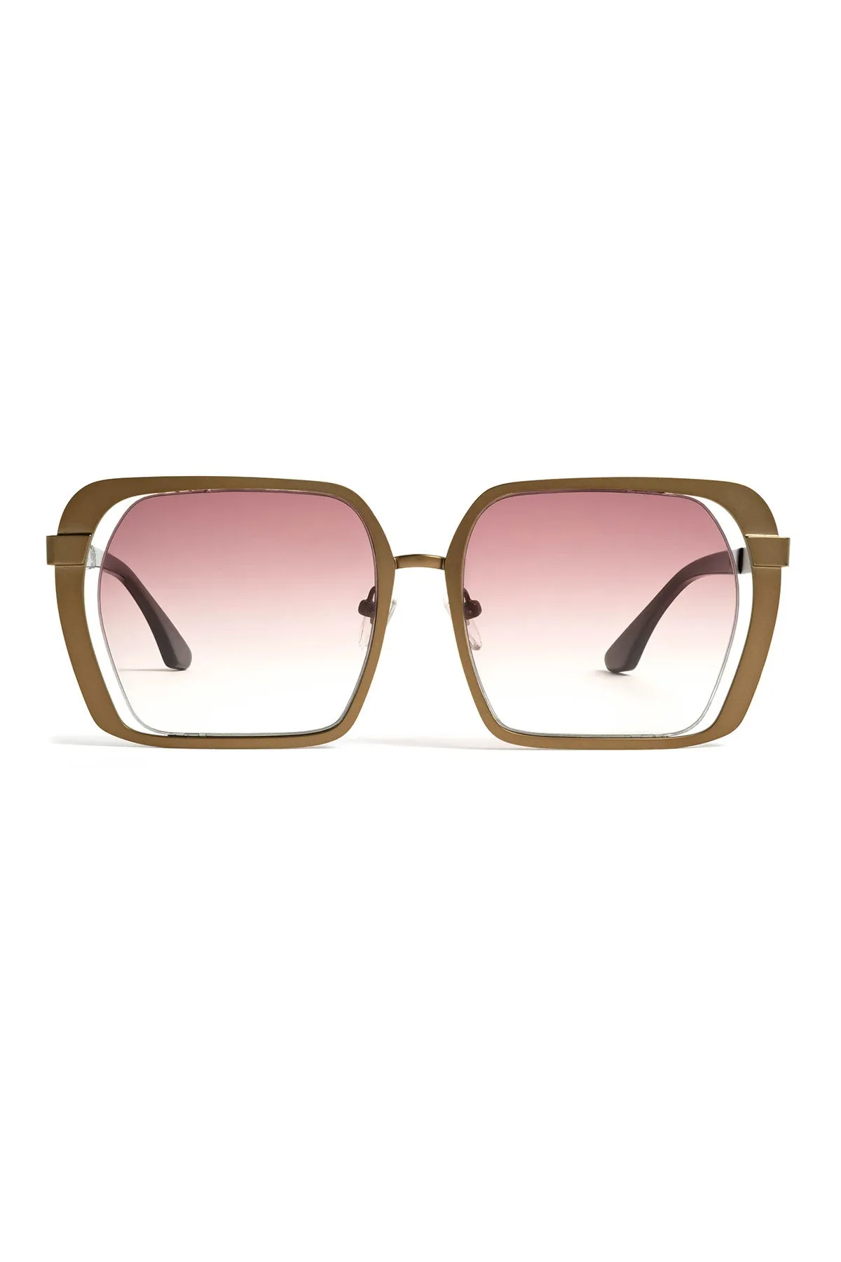 Kintsu Metal Rectangle Sunglasses sold by Natori