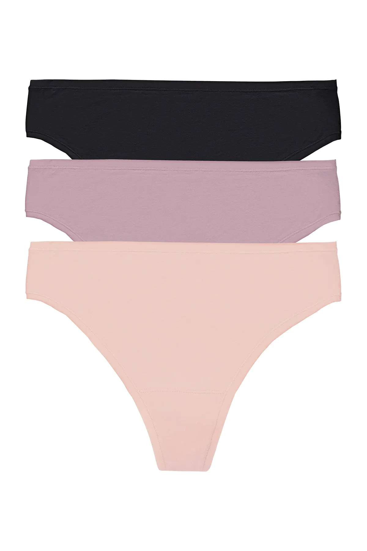 Bliss Bare Cotton Thong 3-Pack sold by Natori