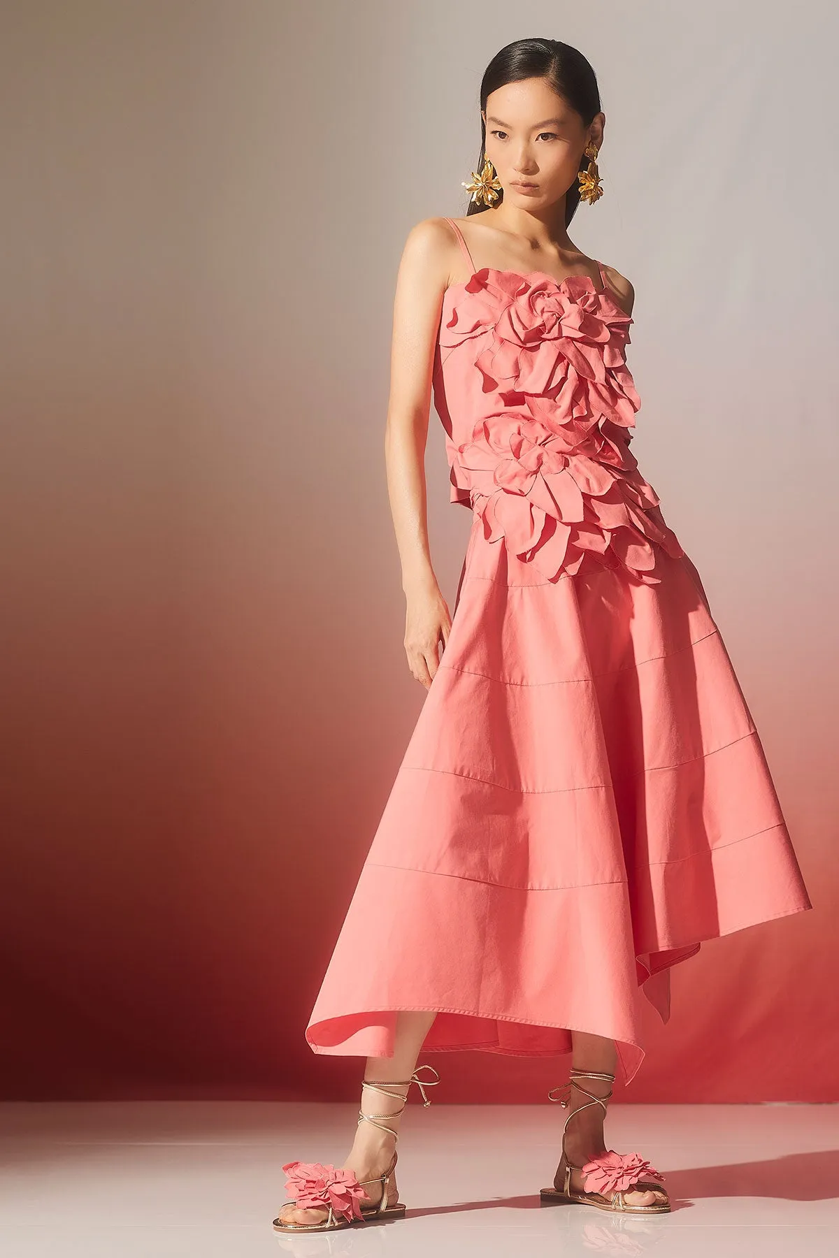 Tech Cotton Taffeta Origami Spiral Skirt sold by Natori product image thumbnail 3