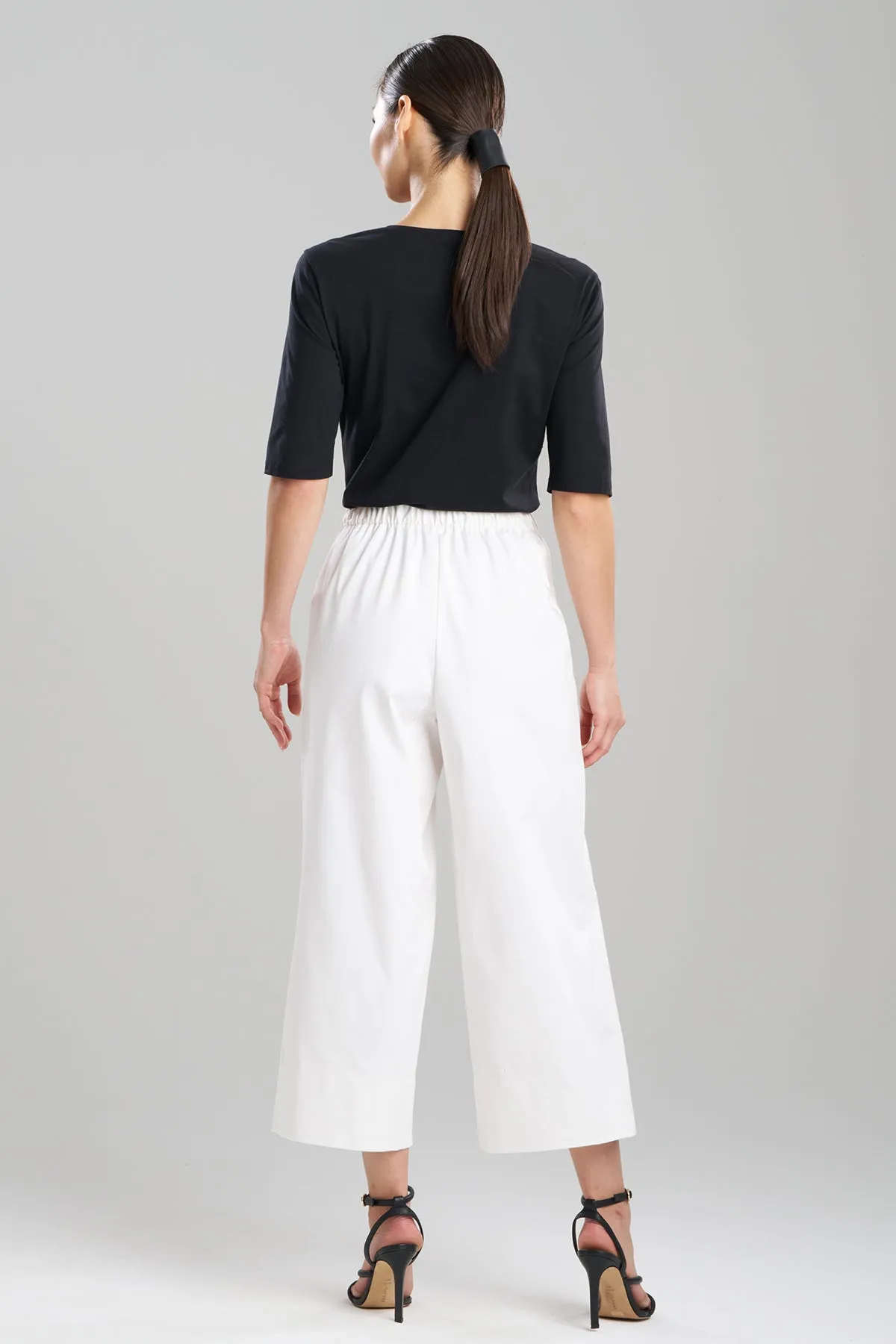 Cotton Chino Pull On Cropped Pants sold by Natori product image thumbnail 2
