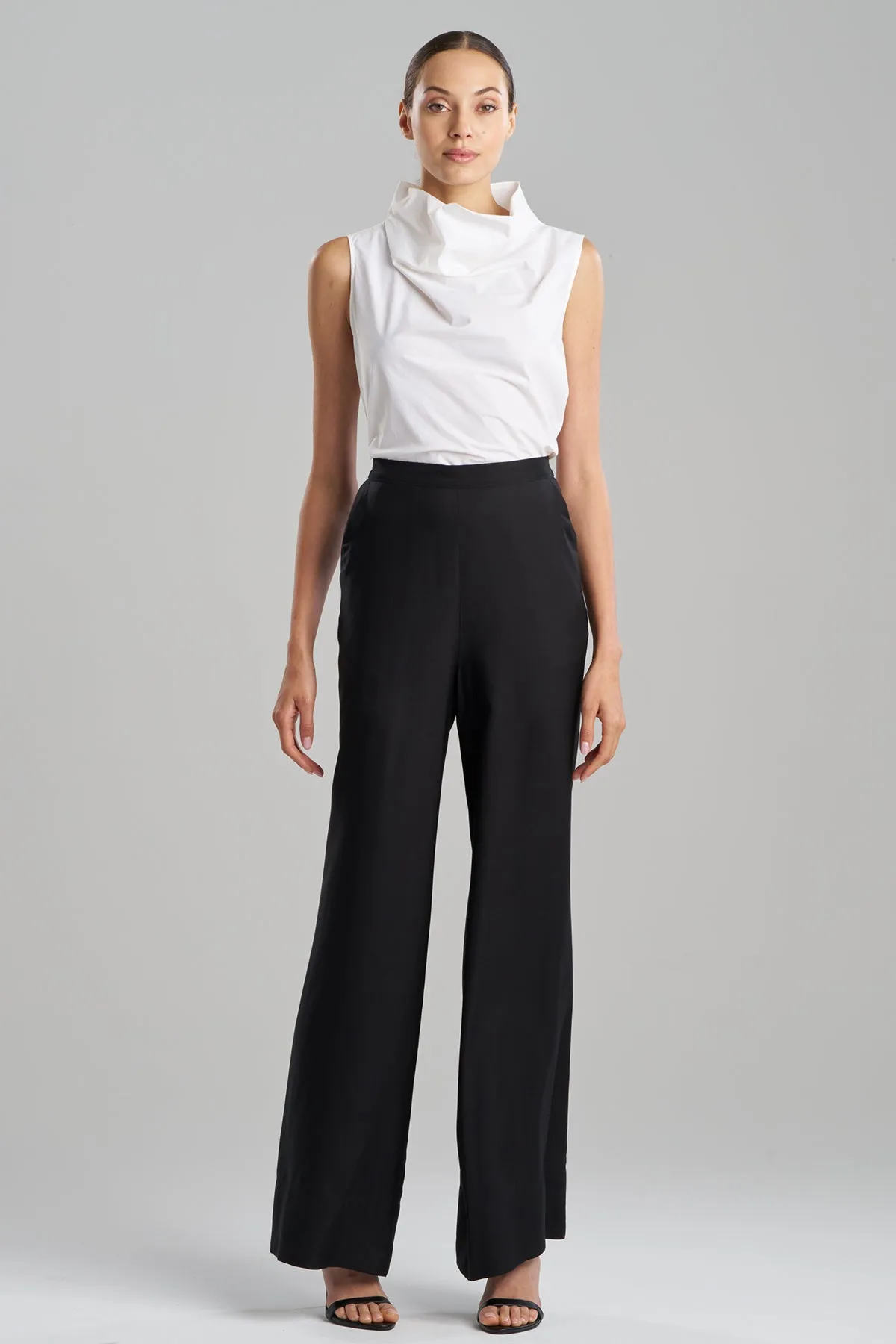 Cotton Silk Twill Trousers sold by Natori