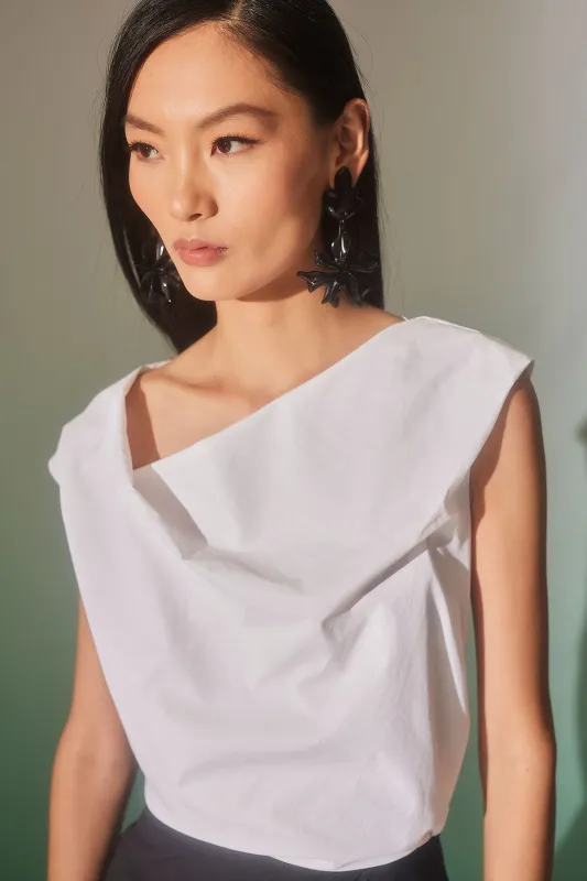 Techno Poplin Origami Tunic sold by Natori