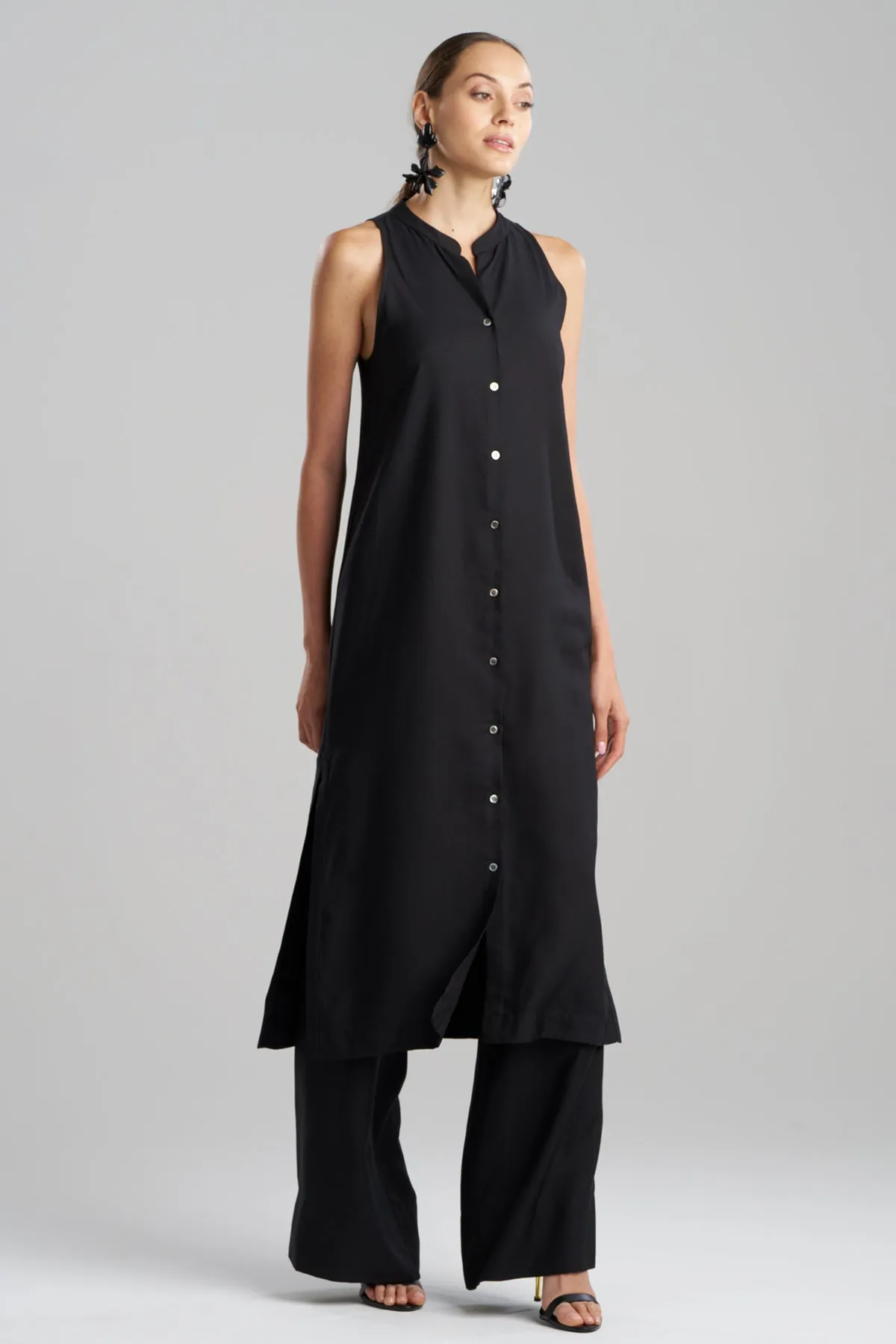 Cotton Silk Twill Sleeveless Tunic sold by Natori