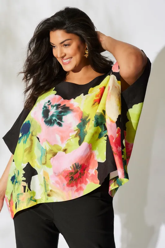 Ophelia Linen Caftan Top sold by Natori