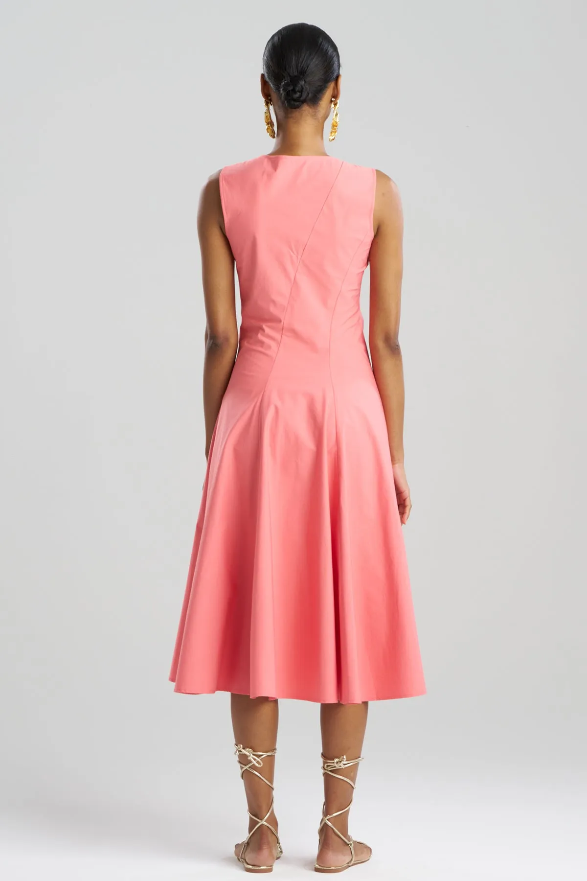Tech Cotton Taffeta Asymmetrical Seam Dress sold by Natori product image thumbnail 3