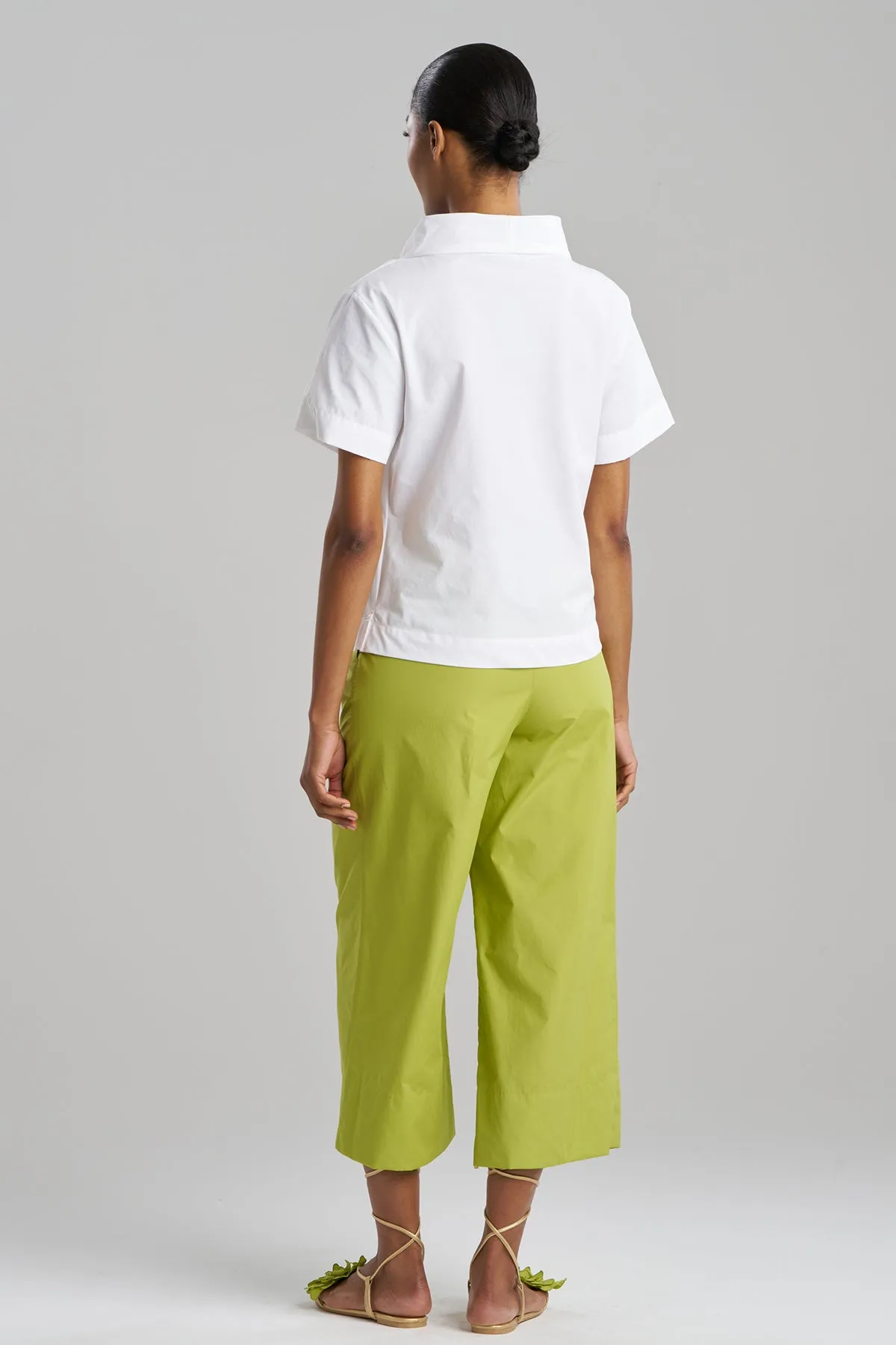 Techno Poplin Short Sleeve Funnel Neck Top sold by Natori product image thumbnail 2