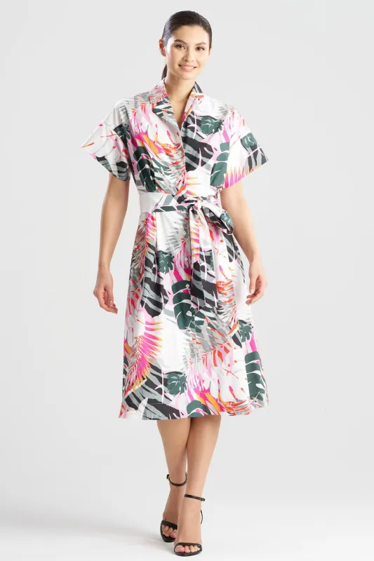 Palms Cotton Poplin Shirtdress sold by Natori