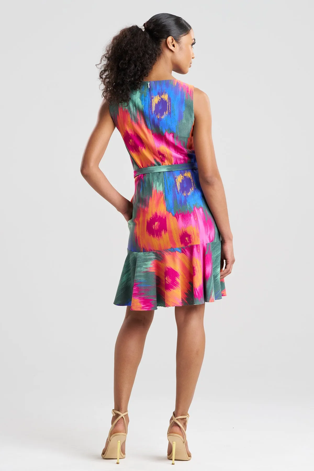 Multi Floral Belted Ruffle Dress sold by Natori product image thumbnail 2