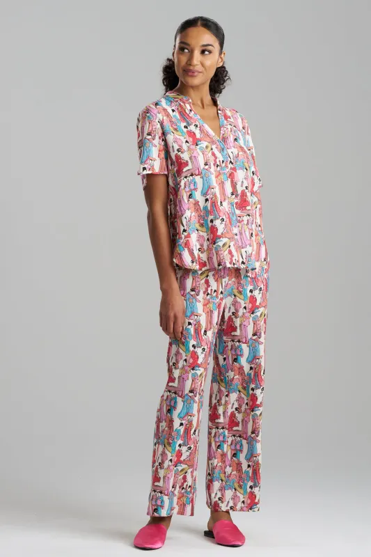 Promenade Challis Short Sleeve PJ sold by Natori