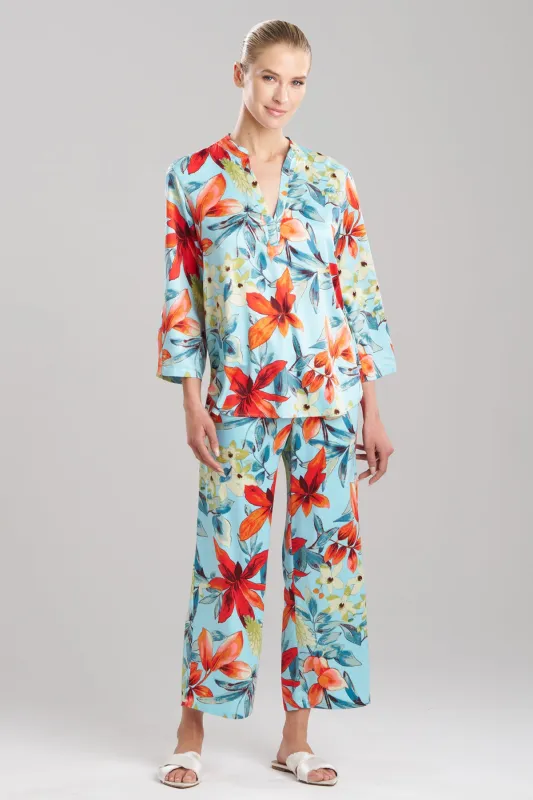 Tropical Breeze Satin Long Sleeve PJ sold by Natori