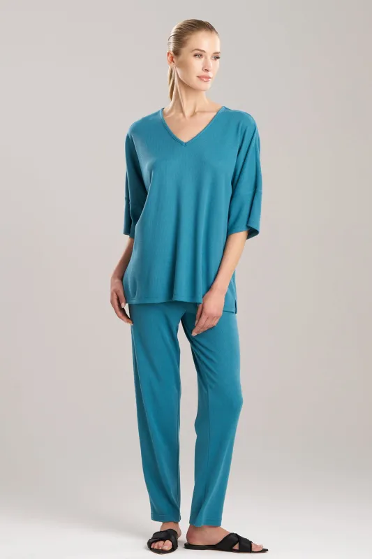 Tranquility Waffle V-Neck Top sold by Natori