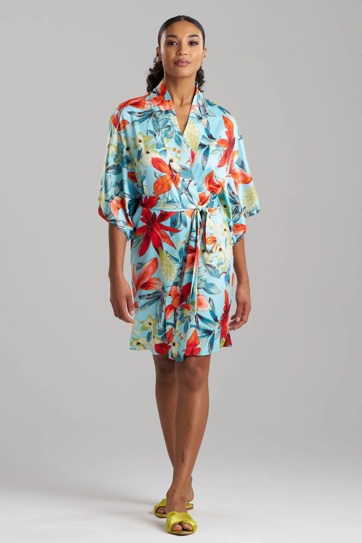Tropical Breeze Satin Wrap sold by Natori