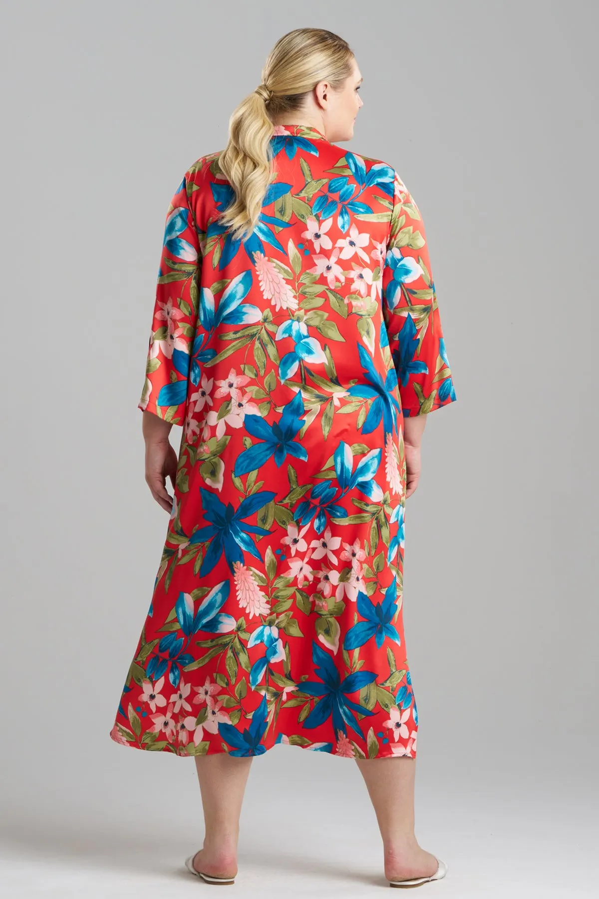 Tropical Breeze Satin Zip Caftan sold by Natori product image thumbnail 4