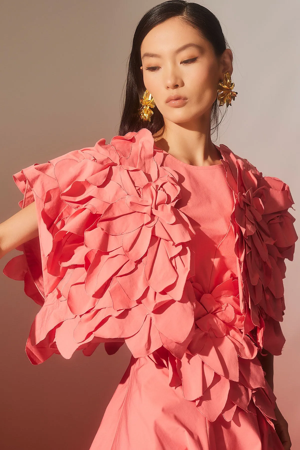 Tech Cotton Taffeta Embroidered Floral Bolero sold by Natori