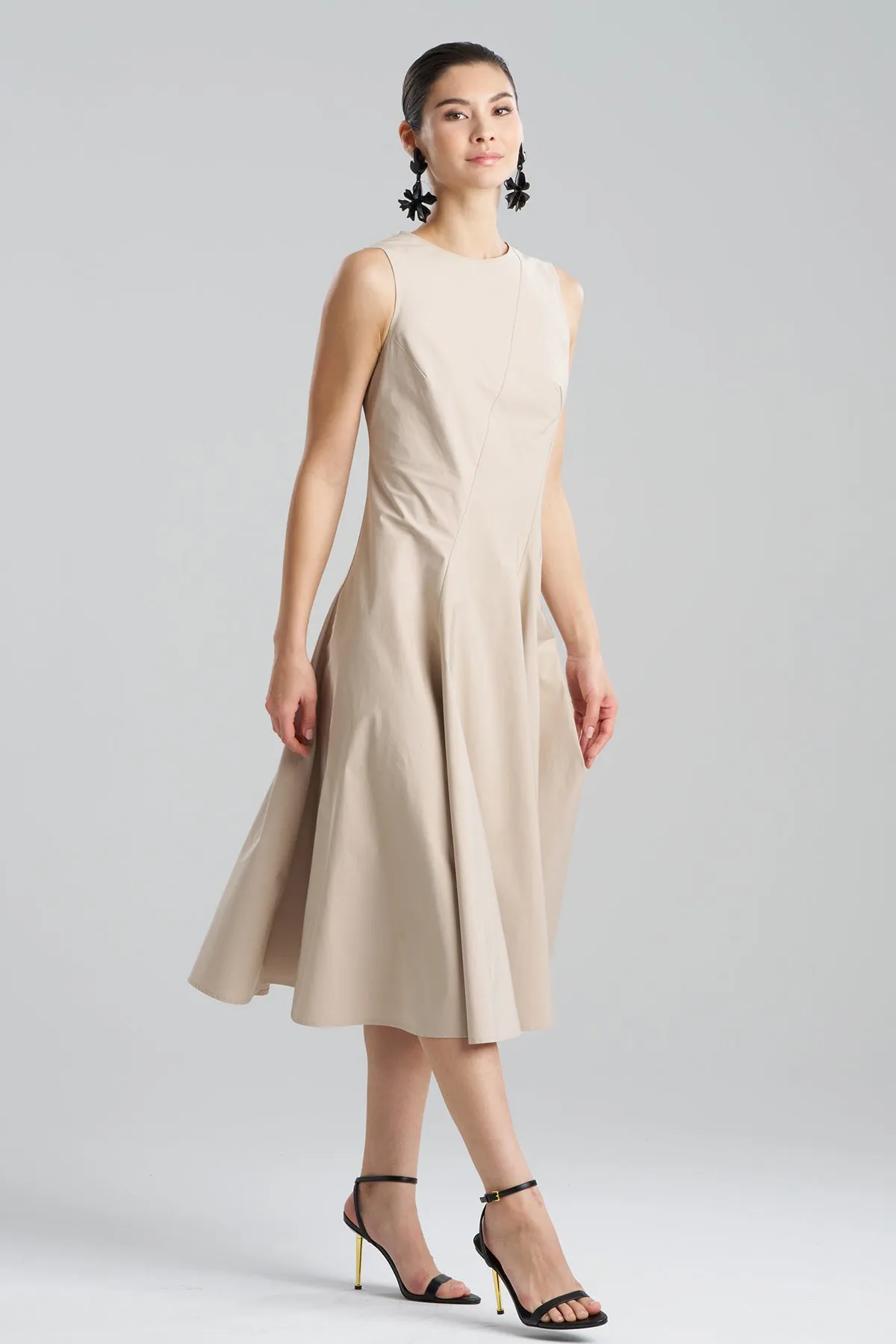 Tech Cotton Taffeta Asymmetrical Seam Dress sold by Natori product image thumbnail 2